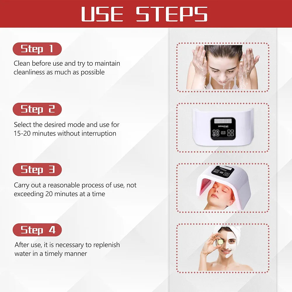 MegaGlow Pro 7-Color LED Light Therapy Mask